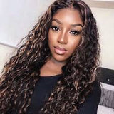 Custom Deep Wave Wig With Highlights